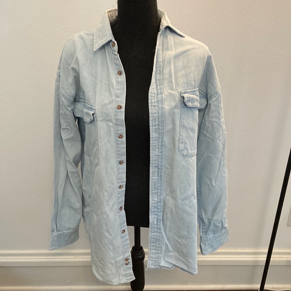 Denim Button Down USA Shirt